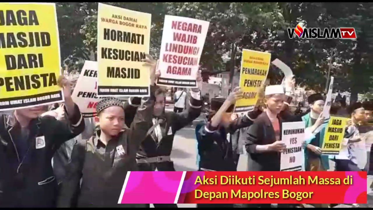 [VIDEO] Kasus Hukum Dugaan Penodaan Agama Mandek, Umat Islam Datangi Mapolres Bogor